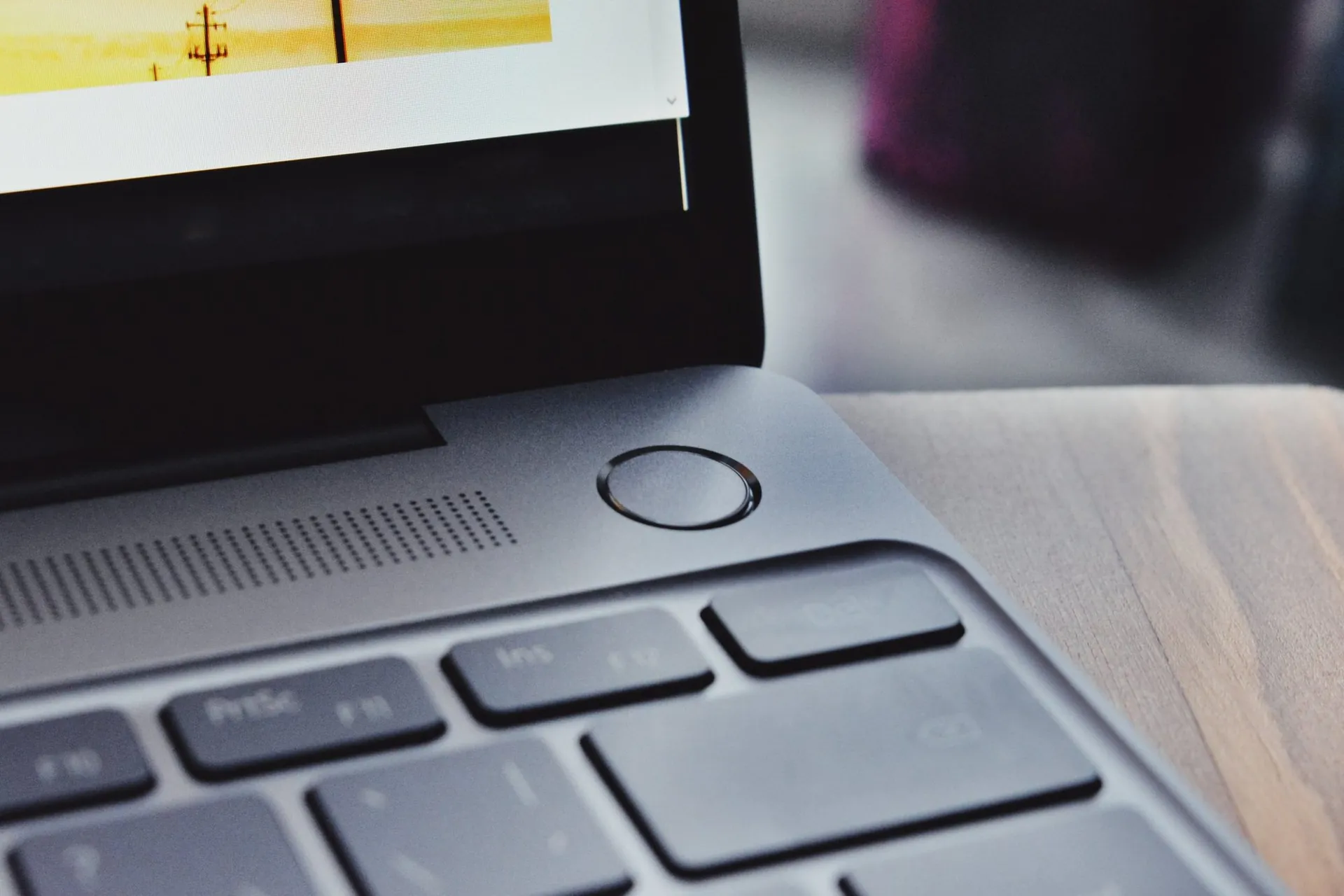 Close-up of a laptop keyboard